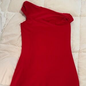 Elegant Red Off-Shoulder Dress